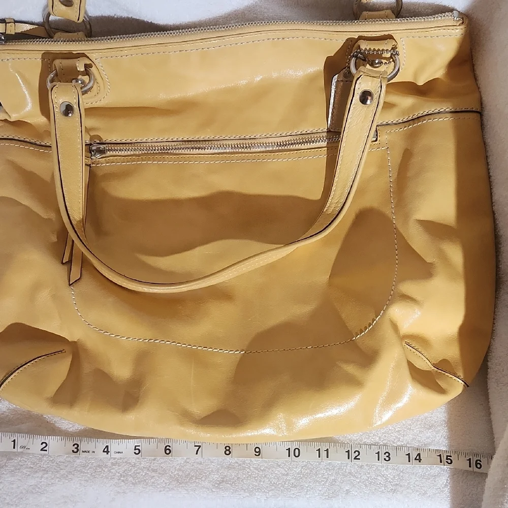 Poppy Sunflower Yellow COACH Tote Bag *EUC* - Picture 10 of 11